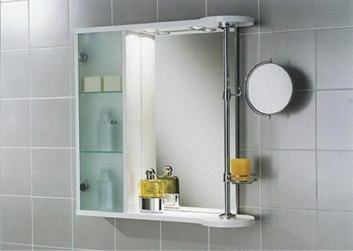 Навесные зеркальные шкафы в ванную комнату 50 см шириной